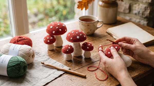 Crochet mushroom pattern amigurumi plushies by MrsCrochetWorld