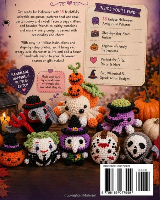 Halloween amigurumi crochet book cover by MrsCrochetWorld