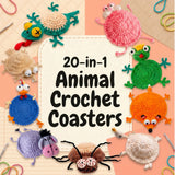 20-in-1 animal crochet coasters pattern bundle cover — PDF instant download MrsCrochetWorld