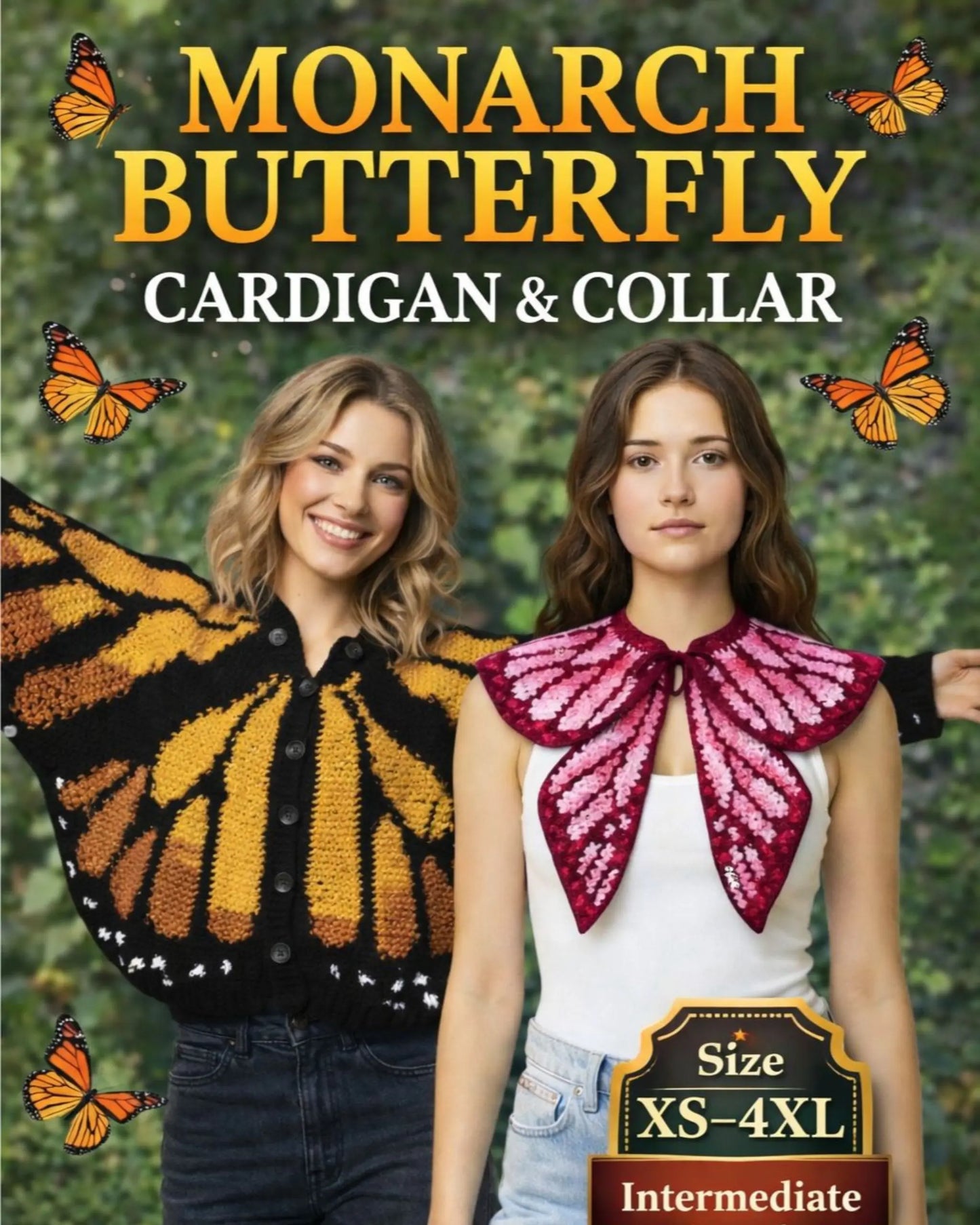 Monarch Butterfly Cardigan — Crochet Pattern Book
