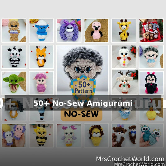 no sew amigurumi crochet pattern bundle pdf