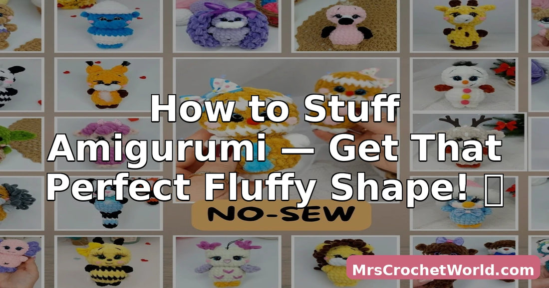 How to stuff amigurumi for the perfect plushie shape — MrsCrochetWorld tutorial