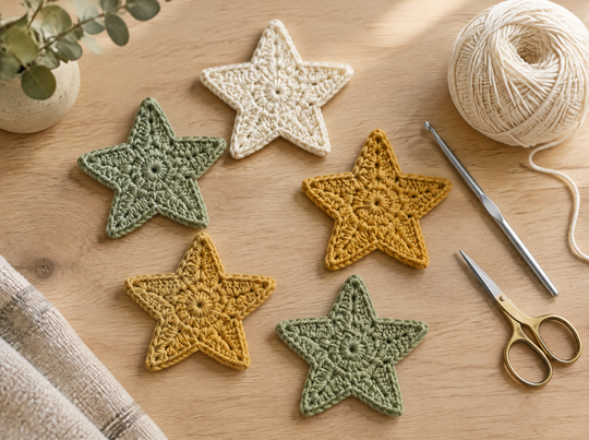 How to Crochet a Star: The Flat 5-Point Star Formula That Always Works