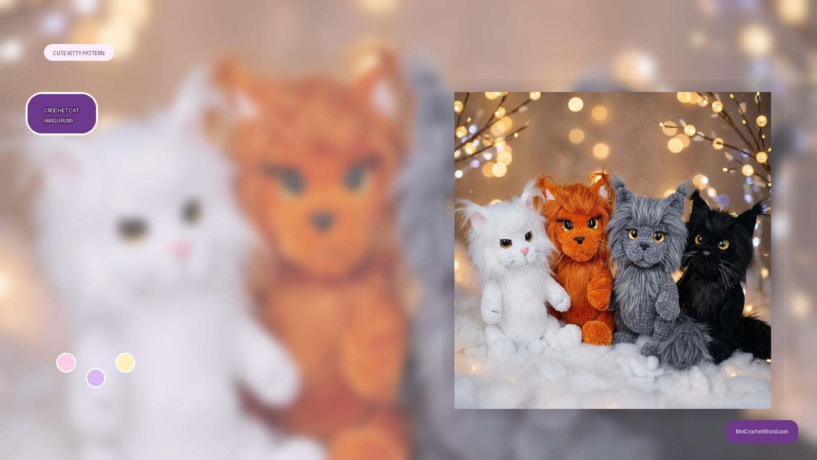 Crochet cat amigurumi pattern by MrsCrochetWorld