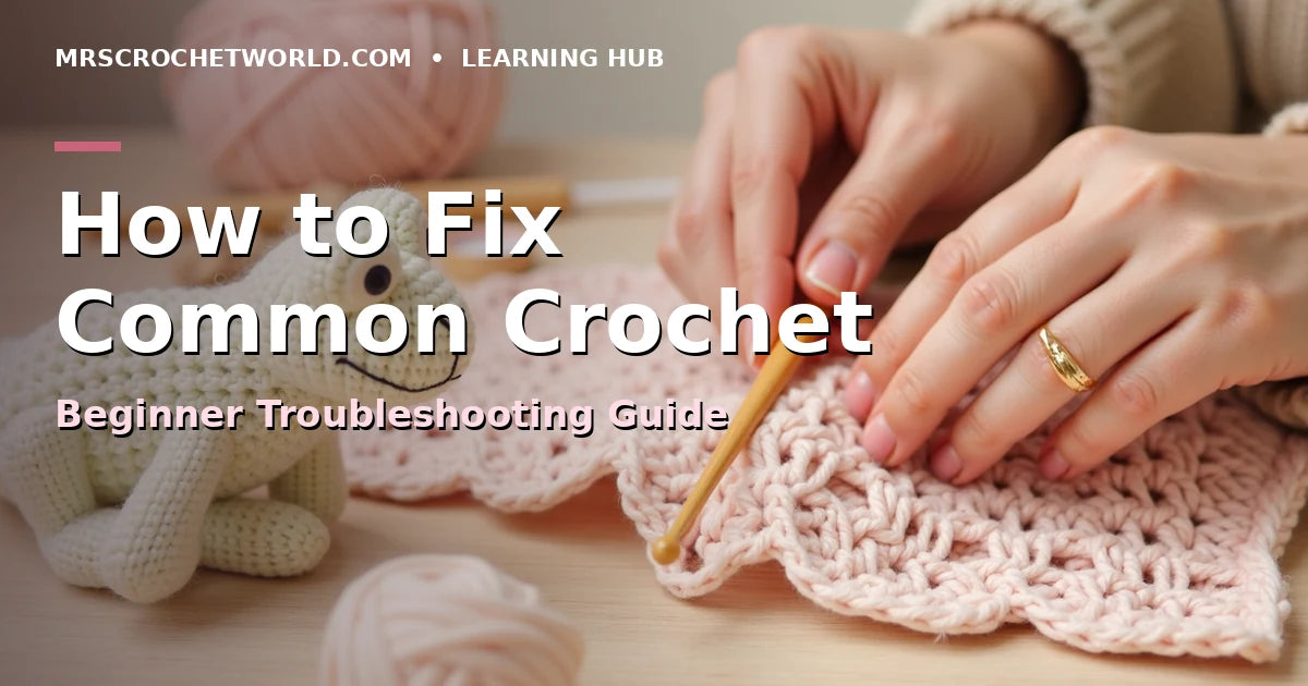 How to fix common crochet mistakes beginner troubleshooting guide MrsCrochetWorld