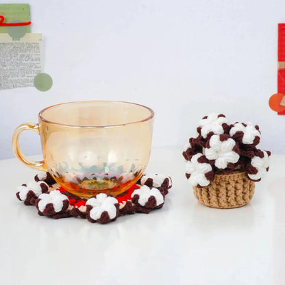 Crochet Flower Coaster Pattern Design 12 – Wildflower PDF by MrsCrochetWorld