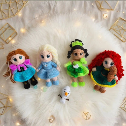 12-in-1 Princess Crochet Doll Pattern Bundle — PDF Download crochet pattern PDF by MrsCrochetWorld