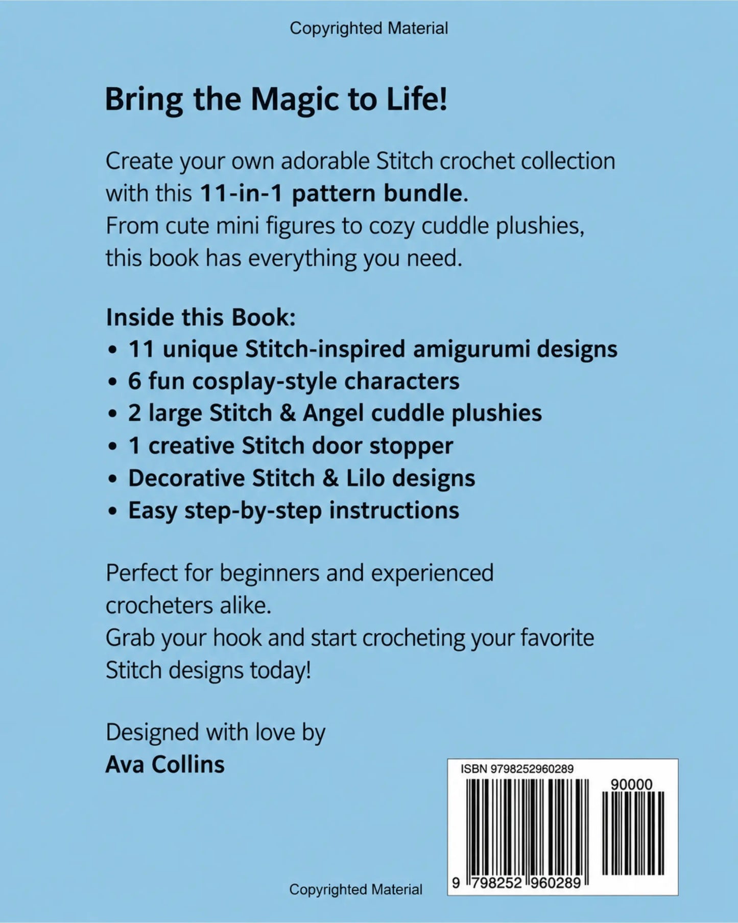 Stitch amigurumi crochet pattern page 1 — 11 designs PDF MrsCrochetWorld