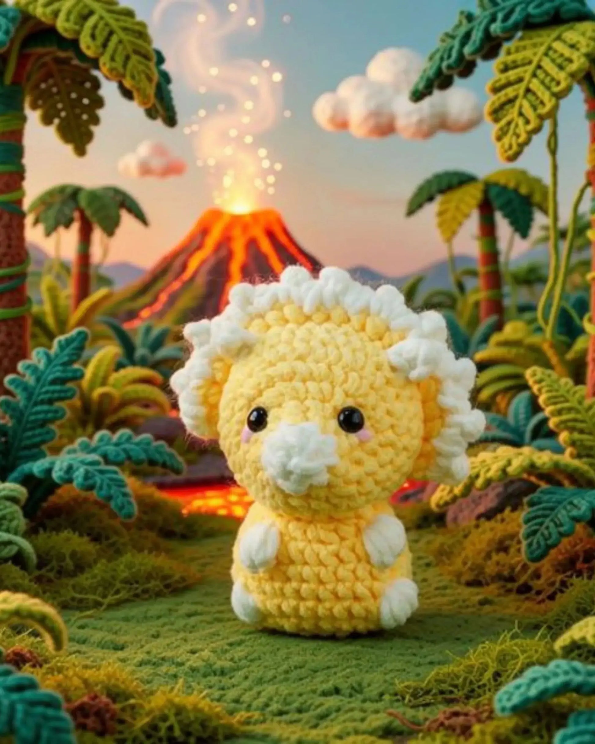 crochet dino amigurumi pattern page 1 — beginner friendly PDF MrsCrochetWorld