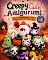 Creepy Cute Amigurumi Book Halloween crochet patterns by MrsCrochetWorld