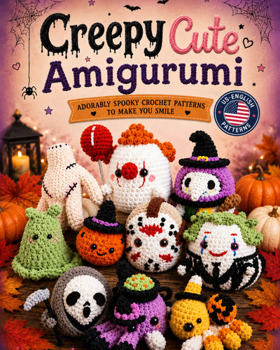 Creepy Cute Amigurumi Book Halloween crochet patterns by MrsCrochetWorld