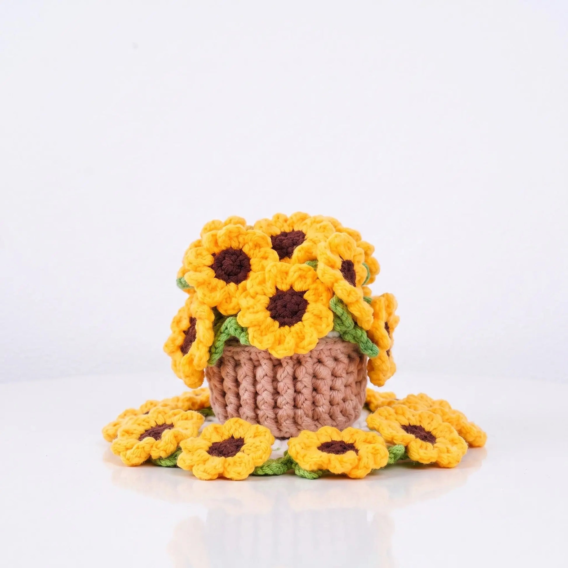 Crochet Flower Coaster Pattern Design 1 – Easy Beginner PDF by MrsCrochetWorld
