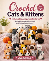 Crochet Cats & Kittens pattern book cover - 16 amigurumi cat designs