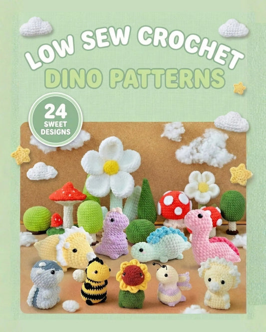 Low-Sew Crochet Dino Book – 24 Cute Dinosaur Patterns