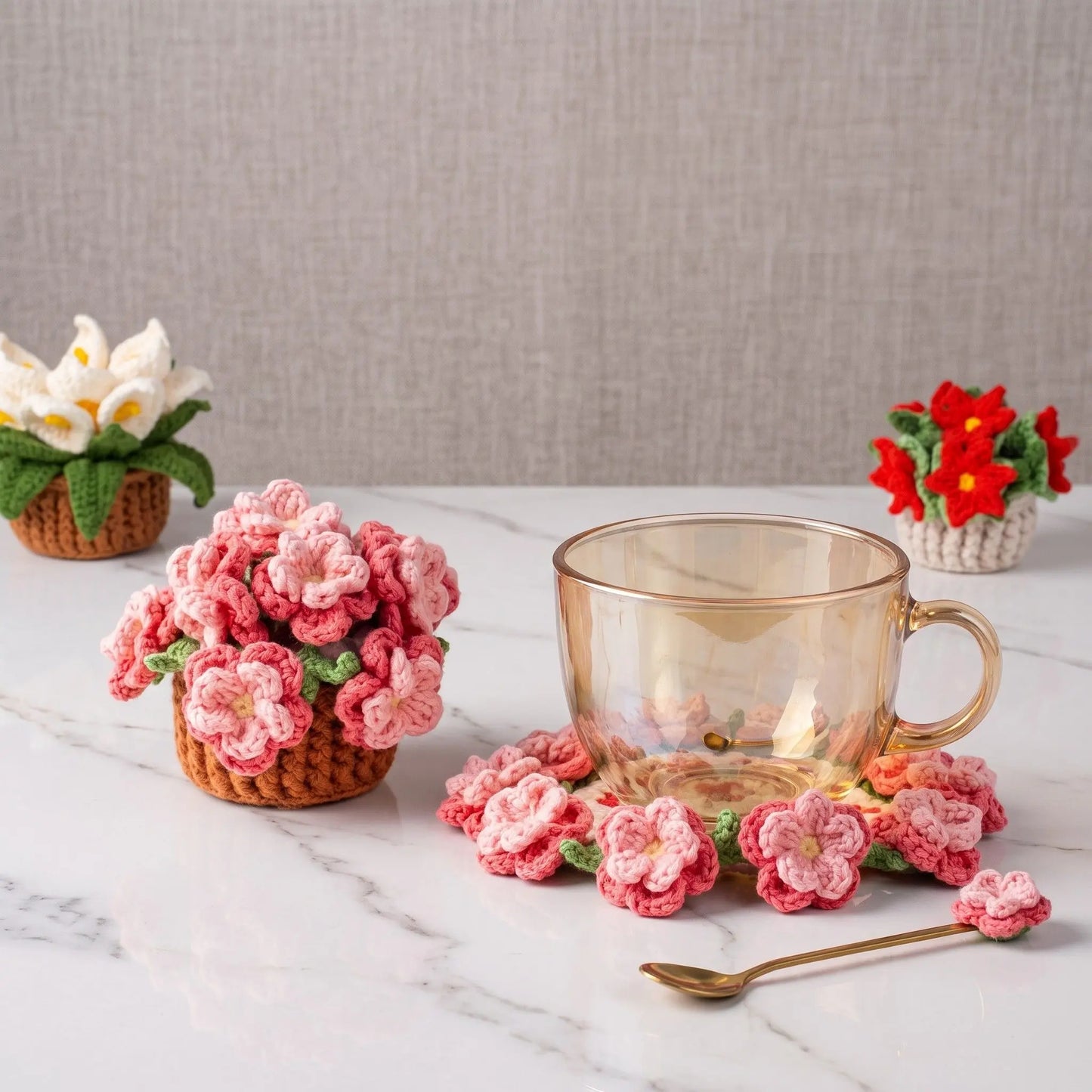 Crochet Flower Coaster Pattern Design 2 – Daisy, PDF Instant Download by MrsCrochetWorld