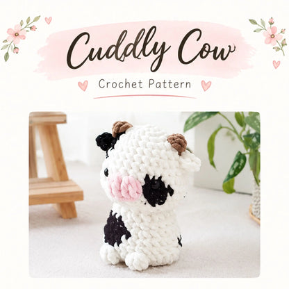 Cuddly Cow Amigurumi Crochet Pattern - Cuddly Animals Bundle by MrsCrochetWorld