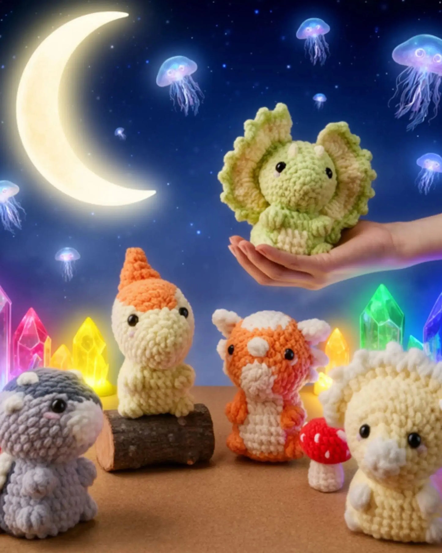 crochet dinosaur pattern page 3 — no-sew dino amigurumi PDF