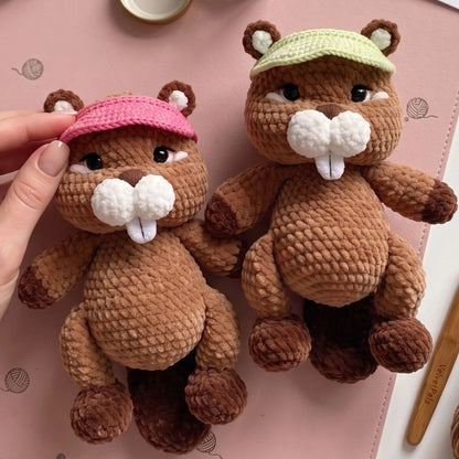 Beaver Crochet Pattern PDF, Cute Beaver Amigurumi Pattern