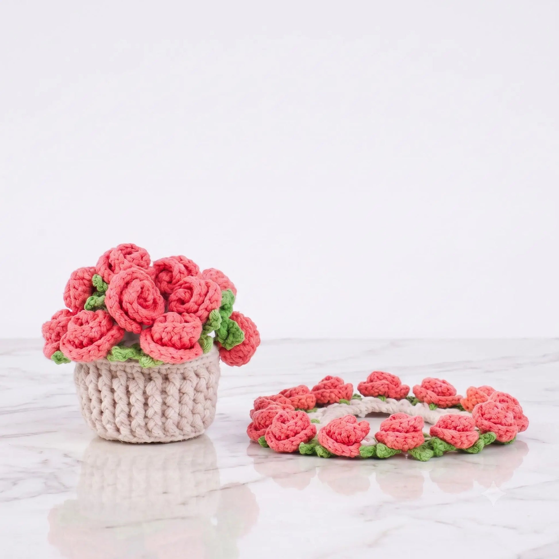 Crochet Flower Coaster Pattern Design 6 – Tulip PDF Instant Download by MrsCrochetWorld