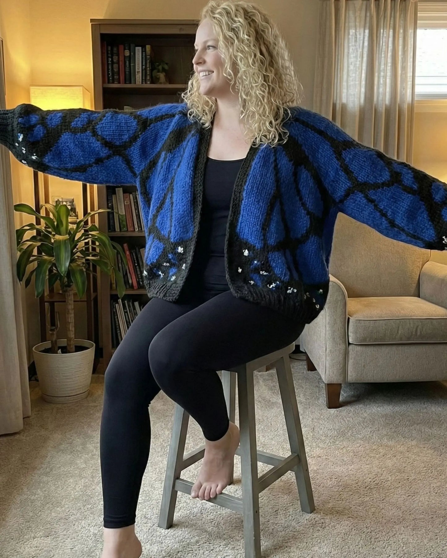 monarch butterfly crochet cardigan page 7 — beginner pattern PDF