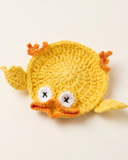 crochet coaster tutorial page 7 — no-sew animal pattern MrsCrochetWorld