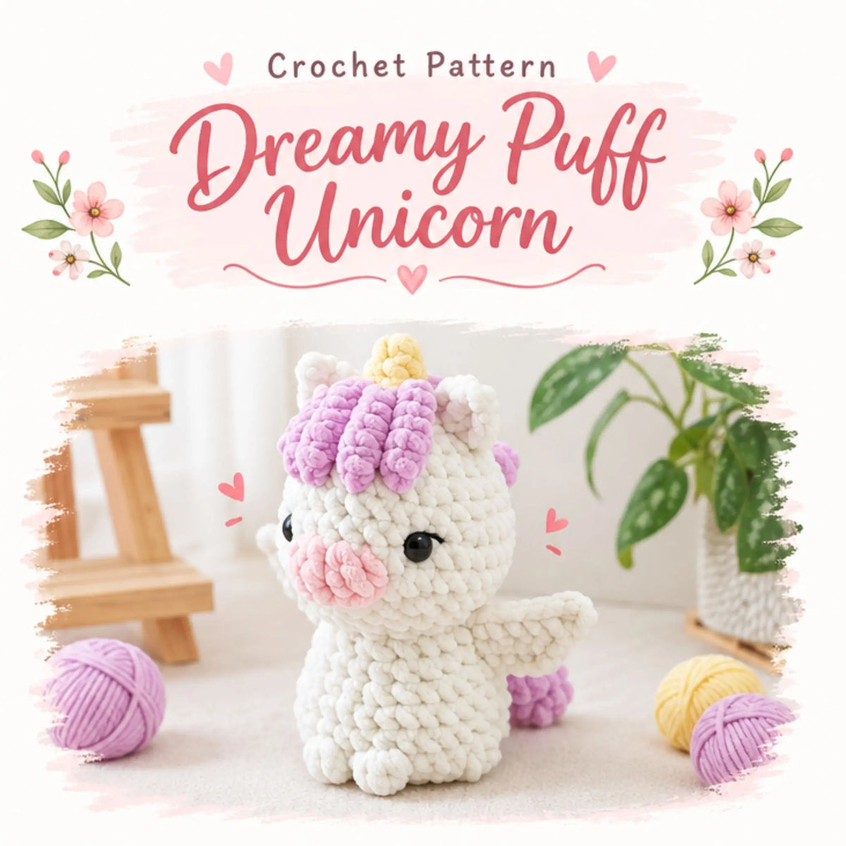 Dreamy Puff Unicorn Amigurumi Crochet Pattern - Cuddly Animals Bundle by MrsCrochetWorld