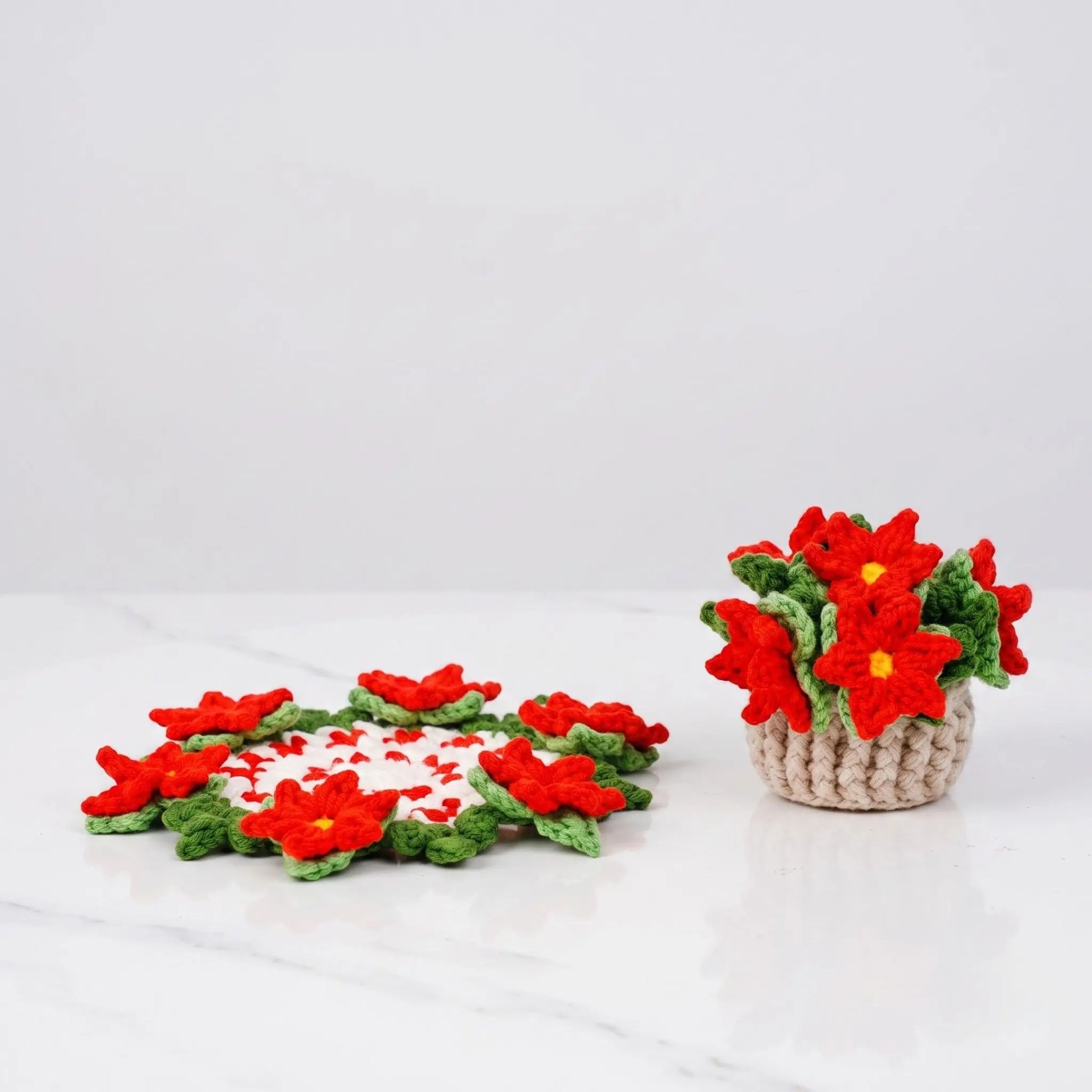 Crochet Flower Coaster Pattern Design 7 – Handmade PDF by MrsCrochetWorld