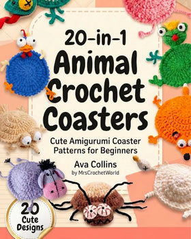 20-in-1 Animal Crochet Coasters — Premium Pattern Book PDF
