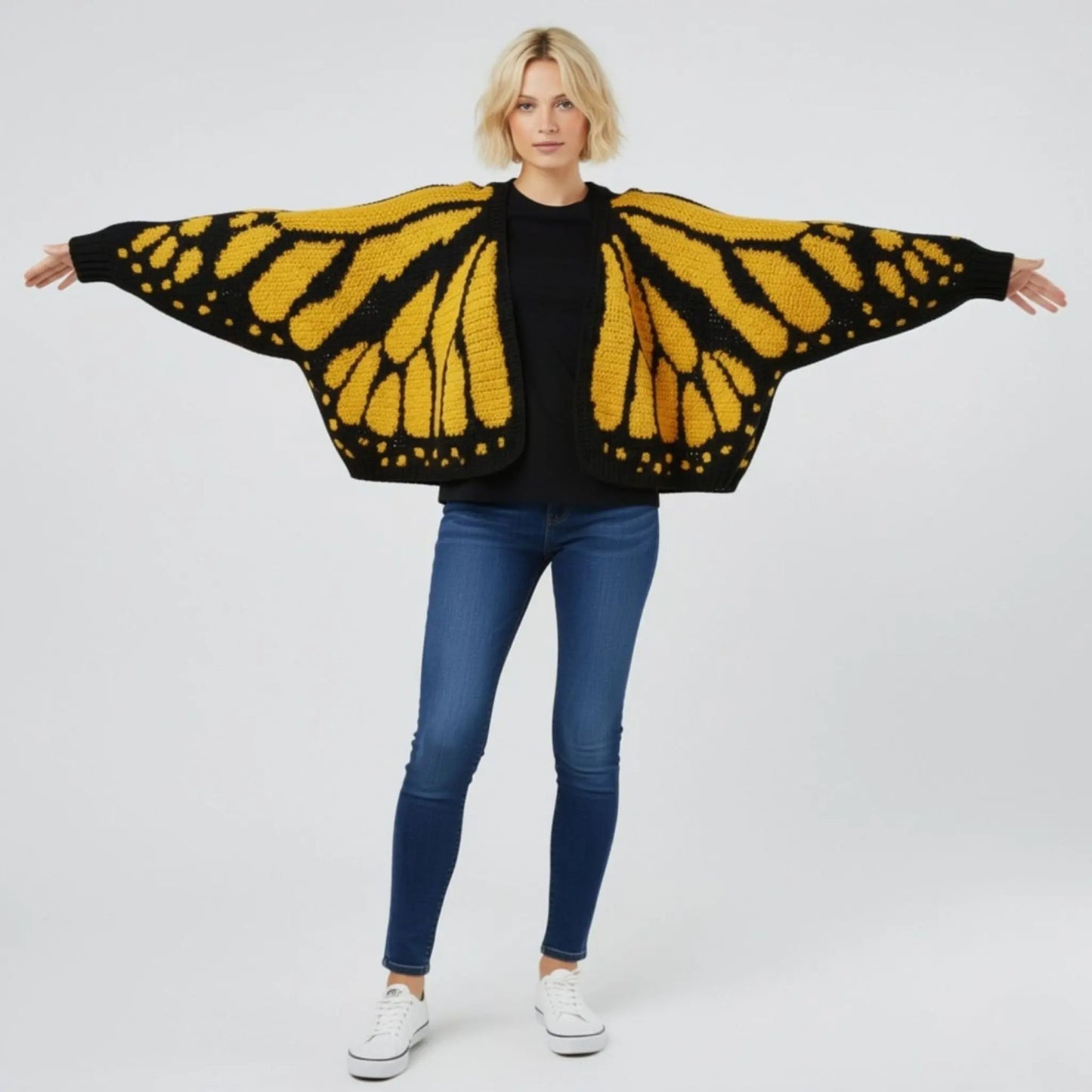Monarch Butterfly Cardigan Crochet Pattern
