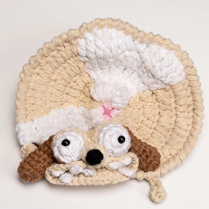 Crochet coaster pattern set — adorable animal designs perfect for home decor handmade gift