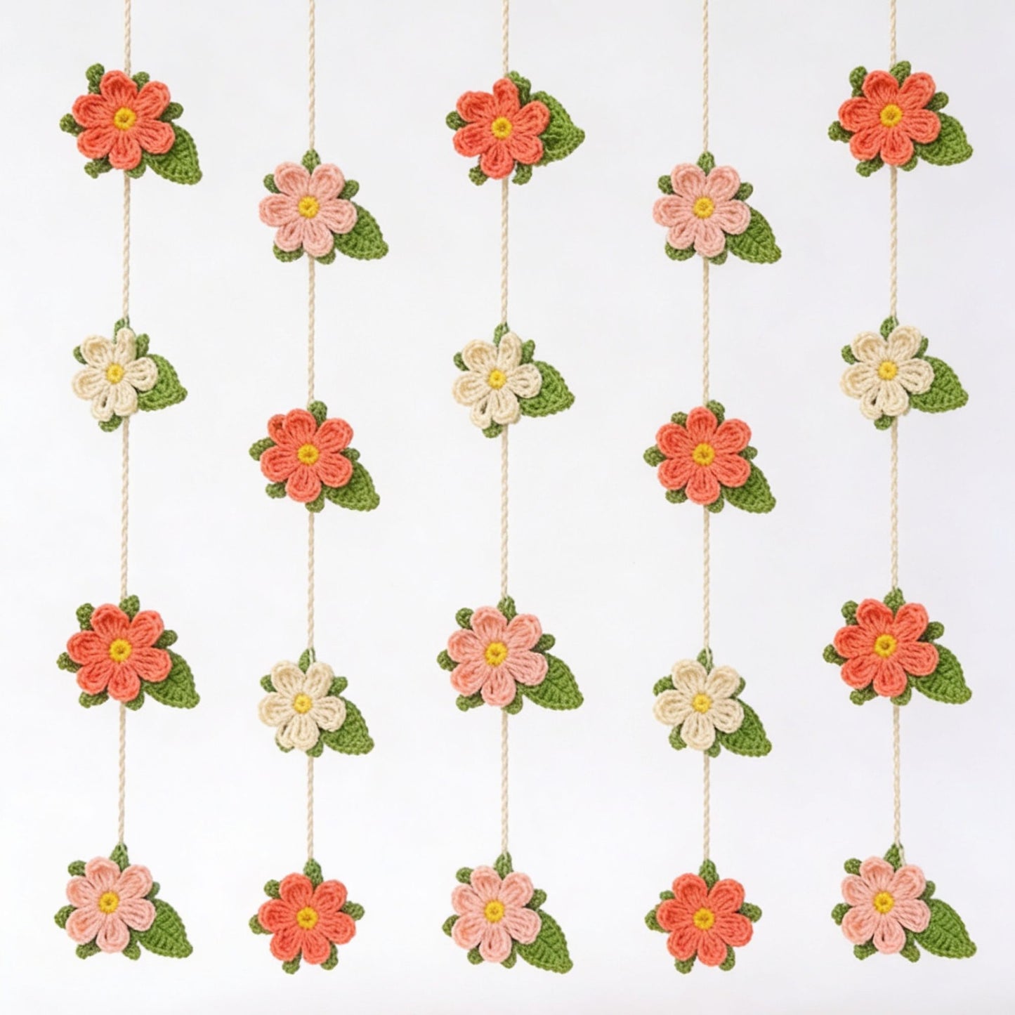 Flower Garland Crochet Pattern Decor Home