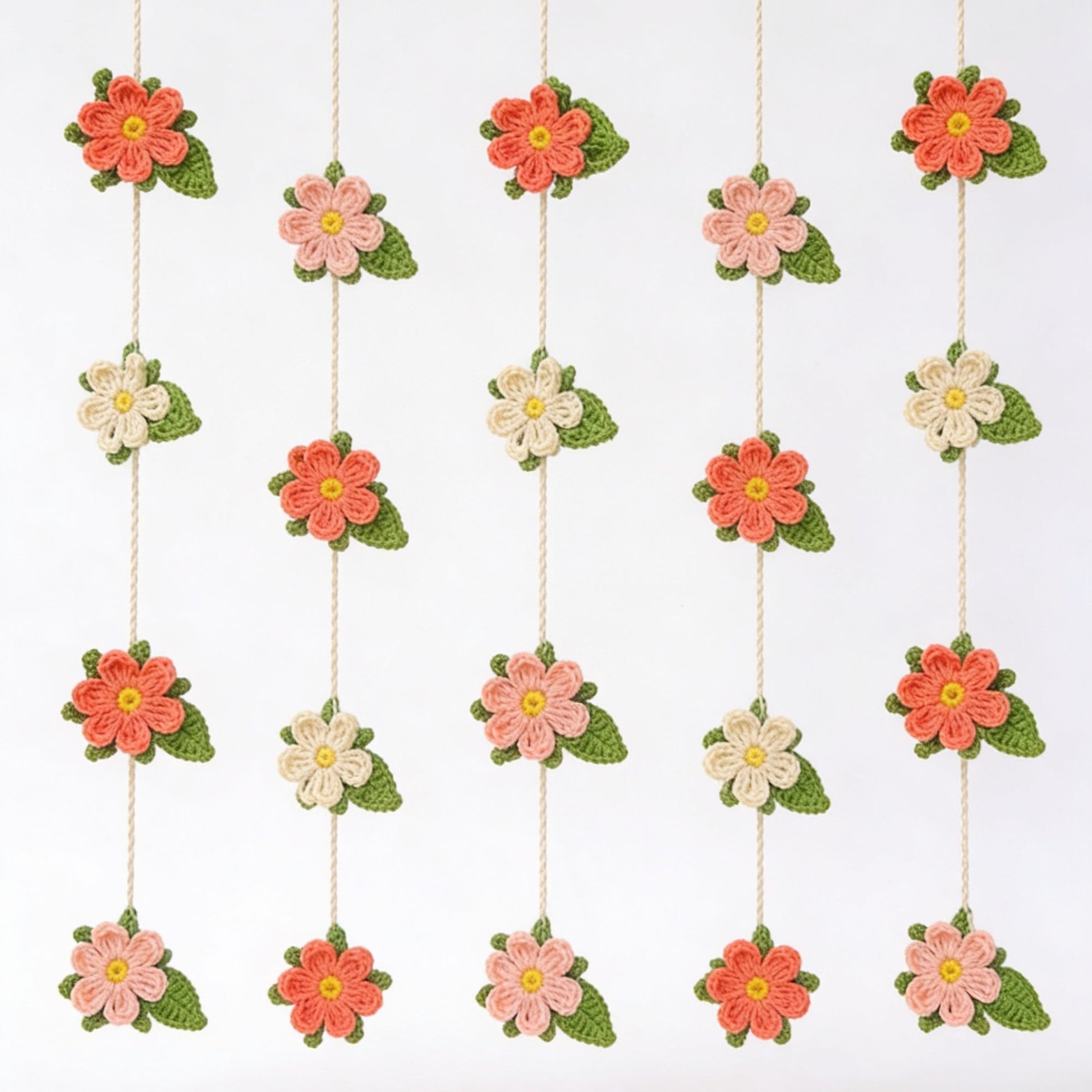 Flower Garland Crochet Pattern Decor Home