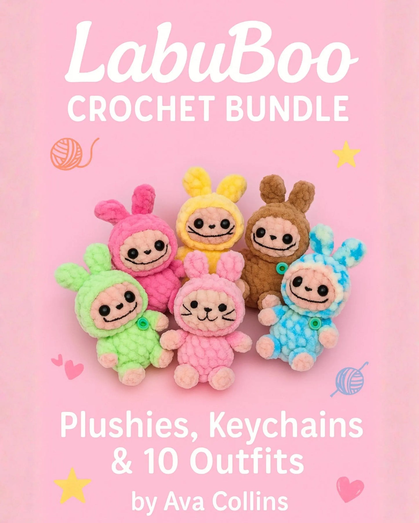 LabuBoo Crochet Pattern Book — 5 Plushie Amigurumi