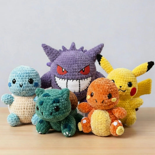 Pokémon-Inspired Crochet Patterns — 5in1 Bundle PDF