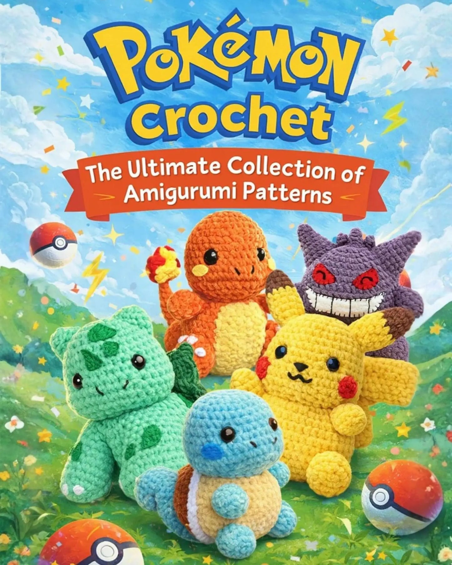 Pokemon-Inspired Amigurumi Crochet Book — 5in1 Bundle