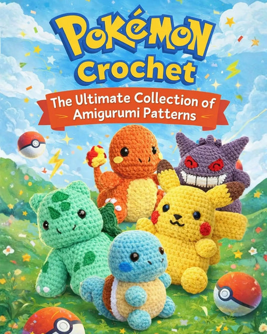 Pokemon-Inspired Amigurumi Crochet Book — 5in1 Bundle