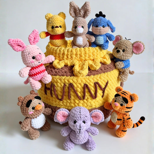 Winnie the Pooh crochet bundle cover - 10 Disney-inspired character patterns for US crafters