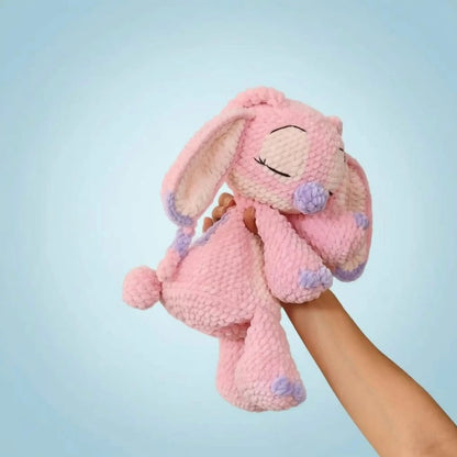 Stitch & Angel Snuggler Lovey Crochet Pattern PDF Video Tutorial US English