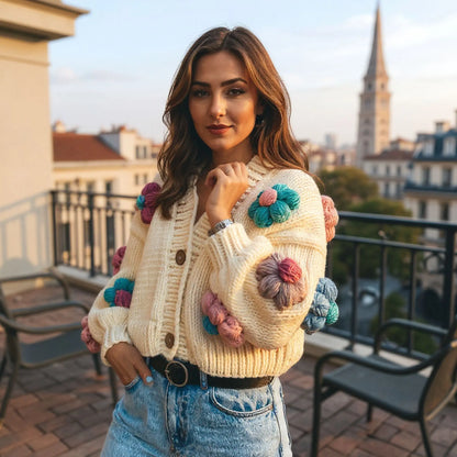 2-in-1 Strawberry & Flower Cardigan Knitting & Crochet Pattern