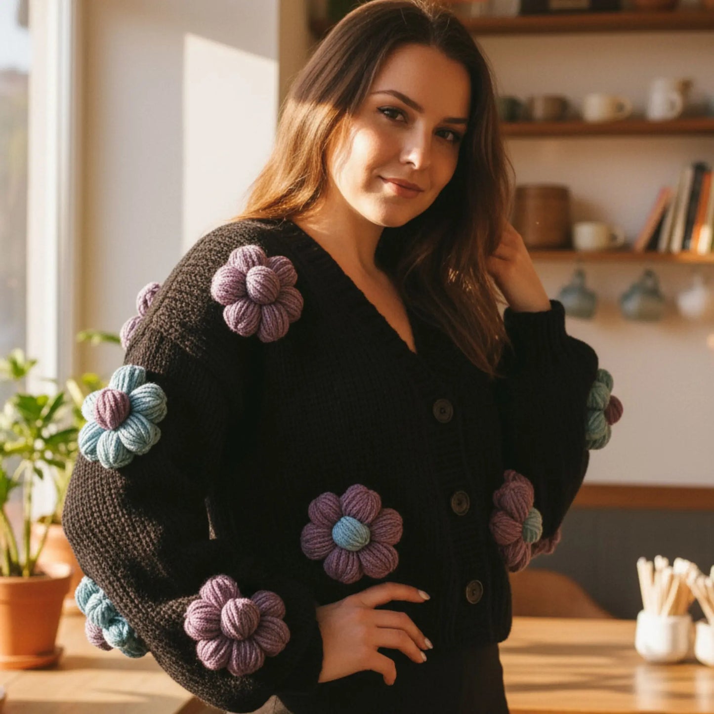 2-in-1 Strawberry & Flower Cardigan Knitting & Crochet Pattern
