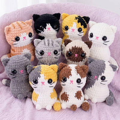 9-in-1 tiny cats crochet pattern bundle PDF by MrsCrochetWorld