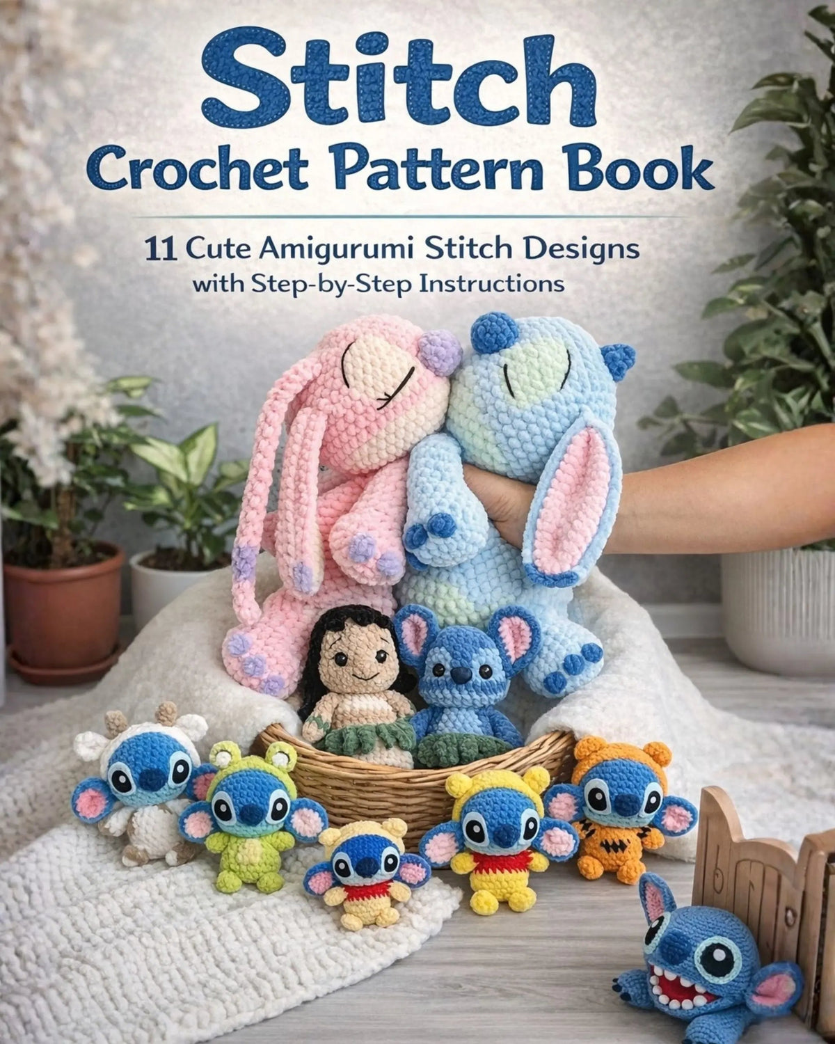 Blue alien crochet pattern book — 11 cute amigurumi designs PDF by MrsCrochetWorld