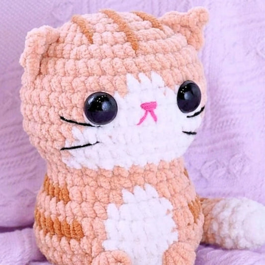 brown cat amigurumi crochet pattern by MrsCrochetWorld