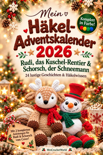 🇩🇪 German Edition — Crochet Advent Calendar 2026: Rudi & Schorsch Book
