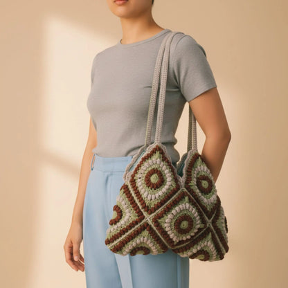 Granny Square Crochet Bag — Easy Pattern PDF Tutorial