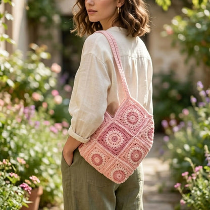 Granny Square Crochet Bag — Easy Pattern PDF Tutorial