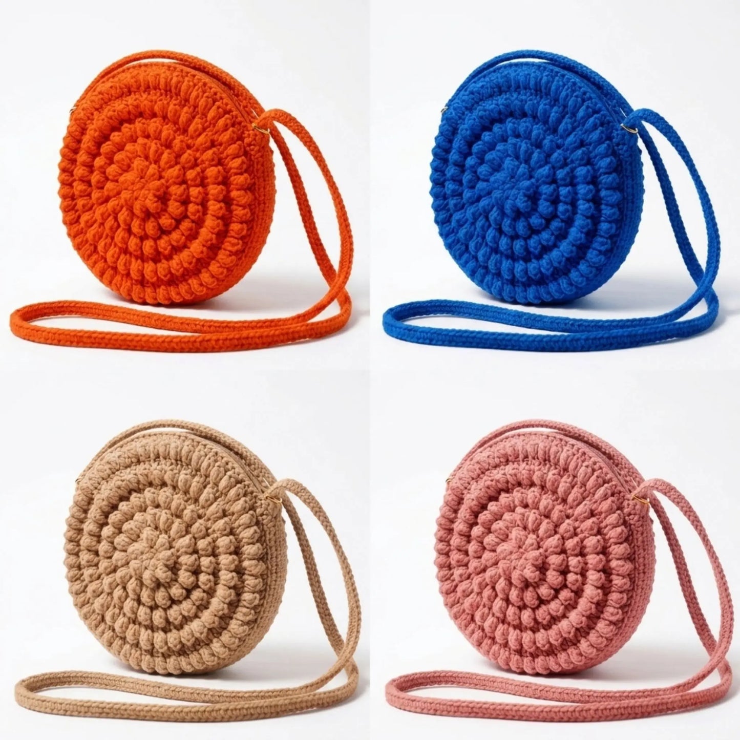 Marigold Circle Crochet Bag — Beginner Pattern PDF
