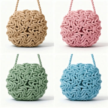 Round Ruffle Flower Bag — Crochet Pattern PDF