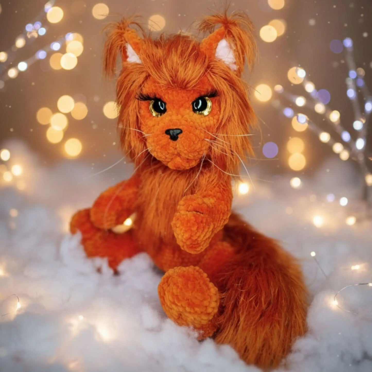 Maine Coon Cat Crochet Pattern — Amigurumi PDF