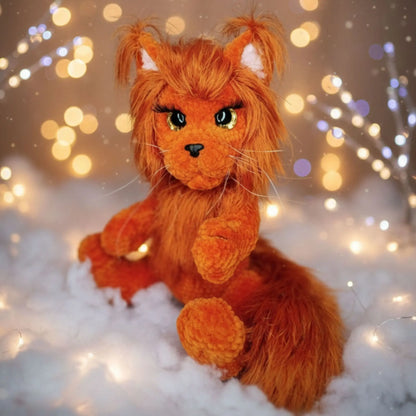 Maine Coon Cat Crochet Pattern — Amigurumi PDF